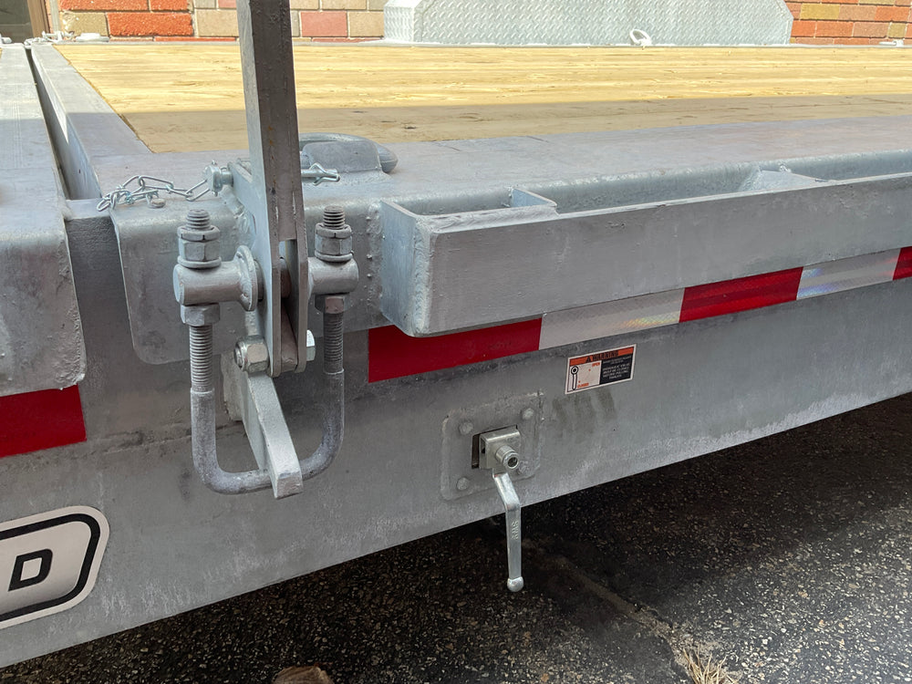 Galvanized Gravity Tilt Equipment Trailer 83″x22′ 14k Gvwr Silver Mountain Torsion Axle
