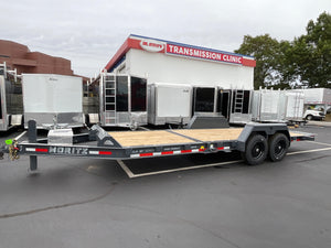 Gravity Equipment Tilt Trailer 81.5"x22' Moritz Charcoal 16,000 GVWR Hydraulic Jack Moritz International