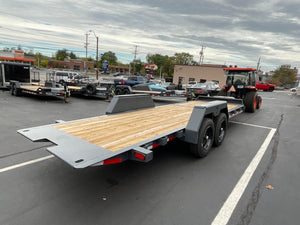 Gravity Equipment Tilt Trailer 81.5"x22' Moritz Charcoal 16,000 GVWR Hydraulic Jack Moritz International