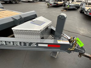 Gravity Equipment Tilt Trailer 81.5"x22' Moritz Charcoal 16,000 GVWR Hydraulic Jack Moritz International