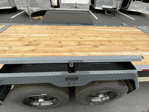 Gravity Equipment Tilt Trailer 81.5"x22' Moritz Charcoal 16,000 GVWR Hydraulic Jack Moritz International
