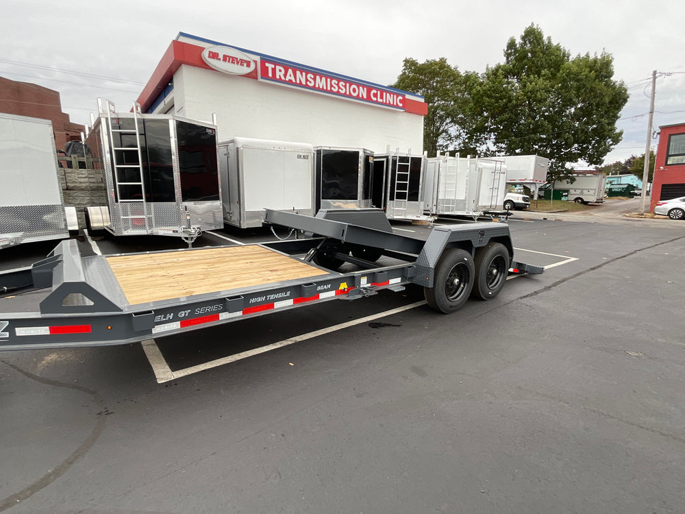 Gravity Equipment Tilt Trailer 81.5"x22' Moritz Charcoal 16,000 GVWR Hydraulic Jack