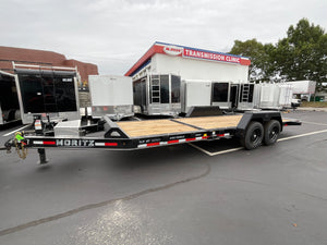 Gravity Equipment Tilt Trailer 81.5"x22' Moritz Black 16,000 GVWR Moritz International