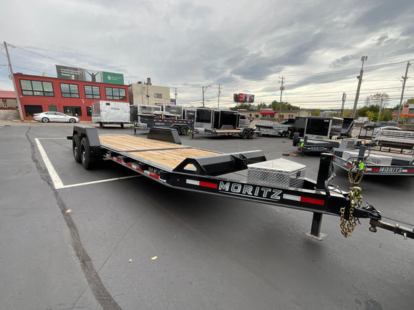 Gravity Equipment Tilt Trailer 81.5"x22' Moritz Black 16,000 GVWR Moritz International