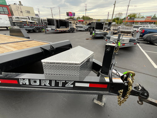Gravity Equipment Tilt Trailer 81.5"x22' Moritz Black 16,000 GVWR Moritz International
