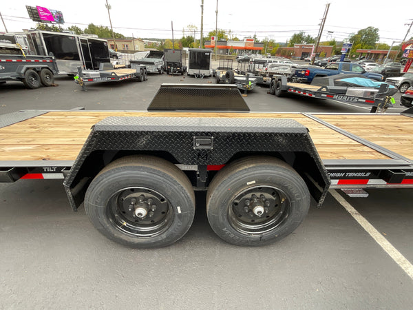 Gravity Equipment Tilt Trailer 81.5"x22' Moritz Black 16,000 GVWR Moritz International