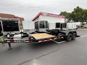 Gravity Equipment Tilt Trailer 81.5"x22' Moritz Black 16,000 GVWR Moritz International