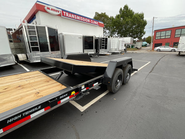 Gravity Equipment Tilt Trailer 81.5"x22' Moritz Black 16,000 GVWR Moritz International