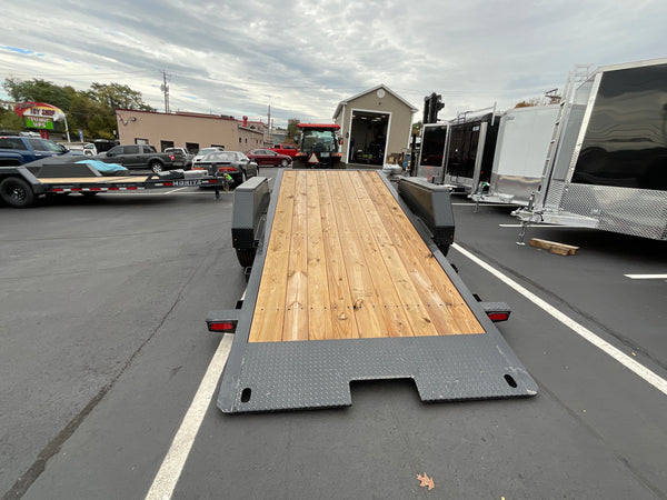 Gravity Equipment Tilt Trailer 81.5"x22' Moritz Black 16,000 GVWR Moritz International