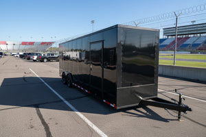 Panther Cargo Trailers  Car Trailer 8.5'x28' 10k Car Hauler Black Panther Cargo Trailers