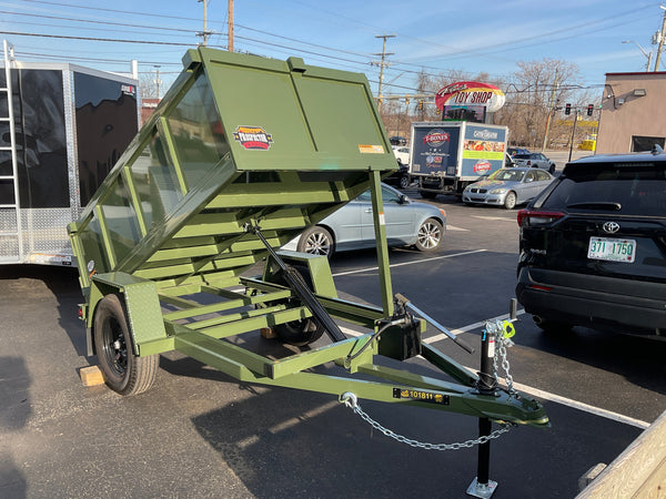 Prospector Trailers 4'x8' Manual Dump Trailer 2990 GVWR Prospector Trailers