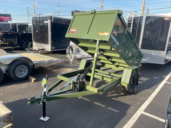 Prospector Trailers 4'x8' Manual Dump Trailer 2990 GVWR Prospector Trailers