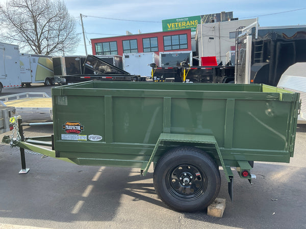 Prospector Trailers 4'x8' Manual Dump Trailer 2990 GVWR Prospector Trailers
