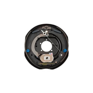Dexter 7,000 Lbs Per Pair Capacity (3,500 Lbs Each) 12" x 2" Nev-R-Adjust® Electric Drum Brake Assembly Complete, Left Side, 5-Bolt Mount, Retail Boxed Dexter