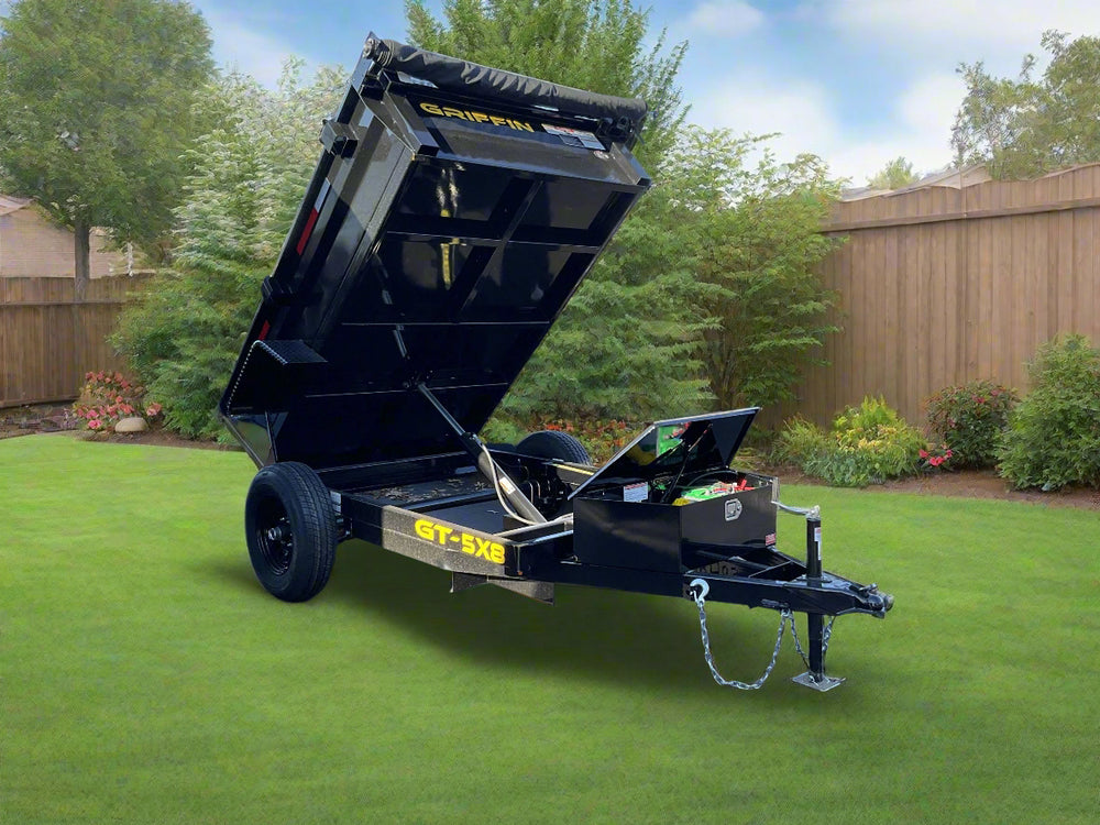 Griffin Dump Trailer 5'x8' BLACK 5K GVWR