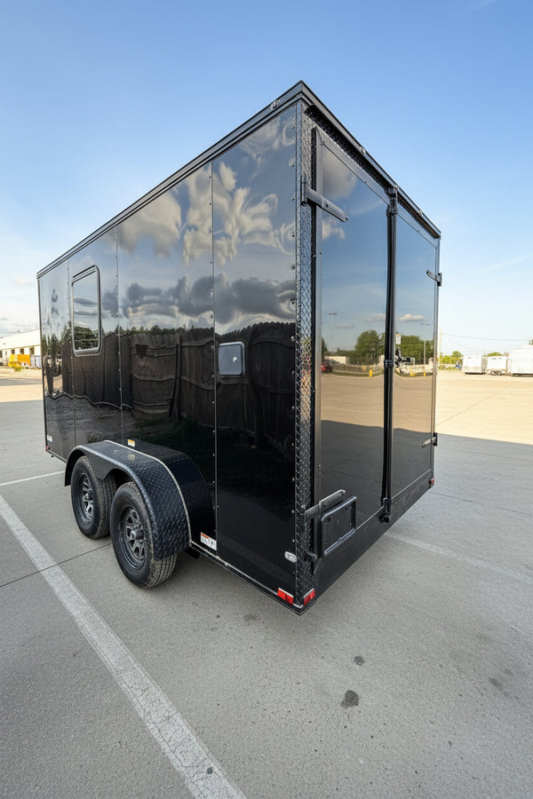 Panther Cargo Trailer 7'x14' Black Blackout Dog Washing Trailer Ron's Toy Shop, Inc.