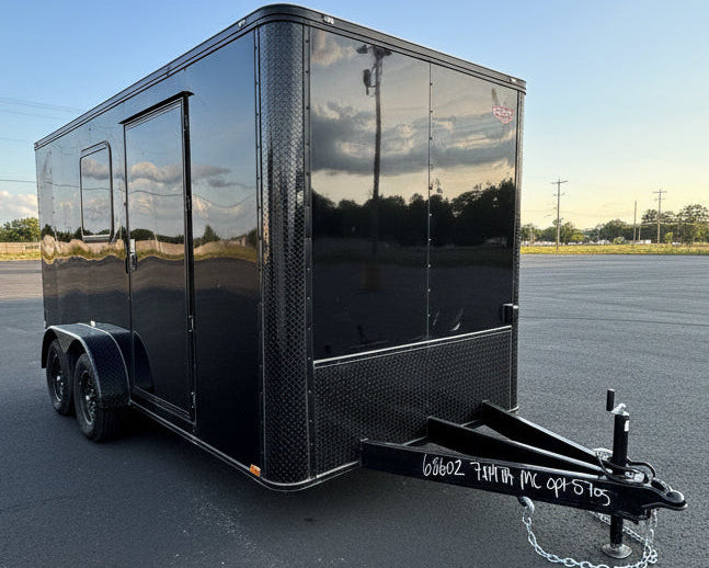 Panther Cargo Trailer 7'x14' Black Blackout Dog Washing Trailer Ron's Toy Shop, Inc.