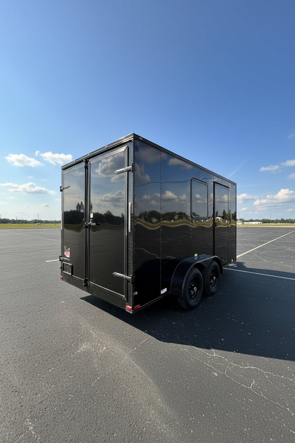 Panther Cargo Trailer 7'x14' Black Blackout Dog Washing Trailer Ron's Toy Shop, Inc.