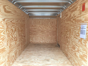 Enclosed Cargo Trailer 6'x12' Black RAMP Car Mate 6"up