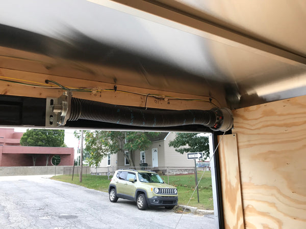 Enclosed Cargo Trailer 6'x12' Black RAMP Car Mate 6"up