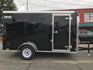 Enclosed Cargo Trailer 6'x12' Black RAMP Car Mate 6"up