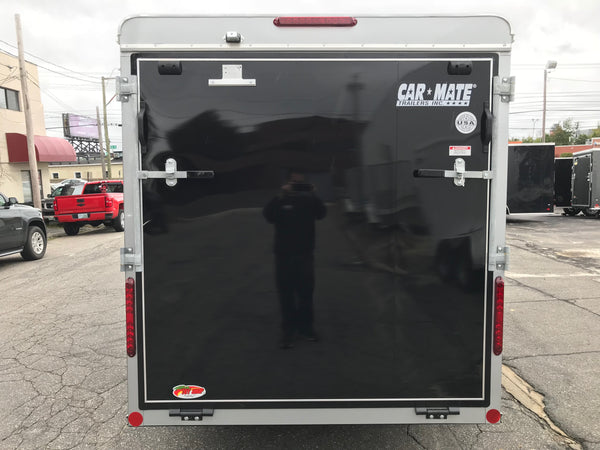 Enclosed Cargo Trailer 6'x12' Black RAMP Car Mate 6"up