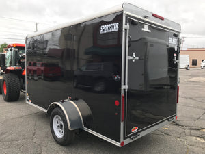 Enclosed Cargo Trailer 6'x12' Black RAMP Car Mate 6"up