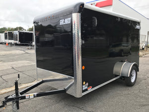 Enclosed Cargo Trailer 6'x12' Black RAMP Car Mate 6"up