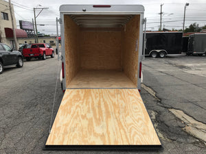Enclosed Cargo Trailer 6'x12' Black RAMP Car Mate 6"up