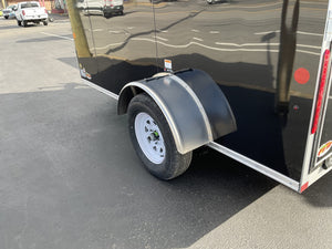 Enclosed Cargo Trailer 6'x10' Black RAMP Car Mate v-nose 6" Extra Height Ron's Toy Shop, Inc.