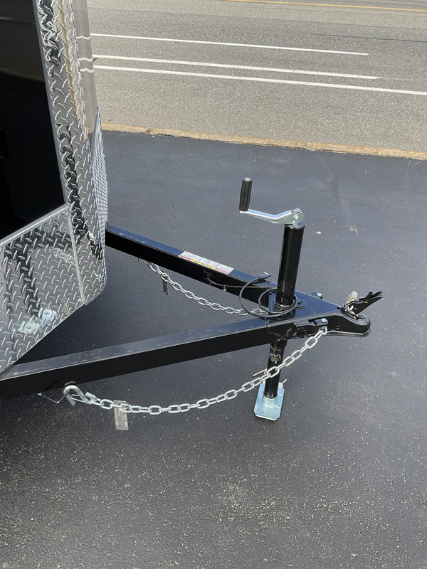 Enclosed Cargo Trailer 6'x10' Black RAMP Car Mate v-nose 6" Extra Height Ron's Toy Shop, Inc.