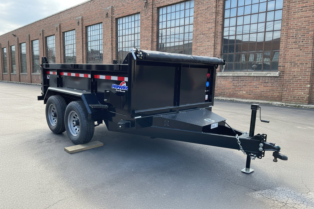 Dump Trailer 6'x10' Black Hawke 9900 GVWR with Ramps Ron's Toy Shop, Inc.