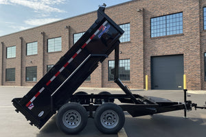 Dump Trailer 6'x10' Black Hawke 9900 GVWR with Ramps Ron's Toy Shop, Inc.