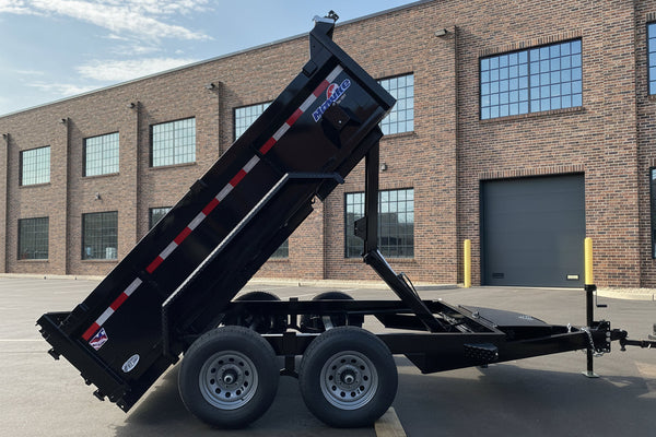 Dump Trailer 6'x10' Black Hawke 9900 GVWR with Ramps Ron's Toy Shop, Inc.