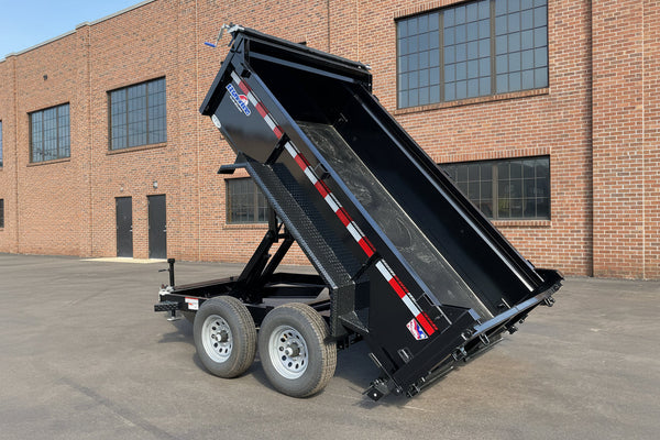 Dump Trailer 6'x10' Black Hawke 9900 GVWR with Ramps Ron's Toy Shop, Inc.