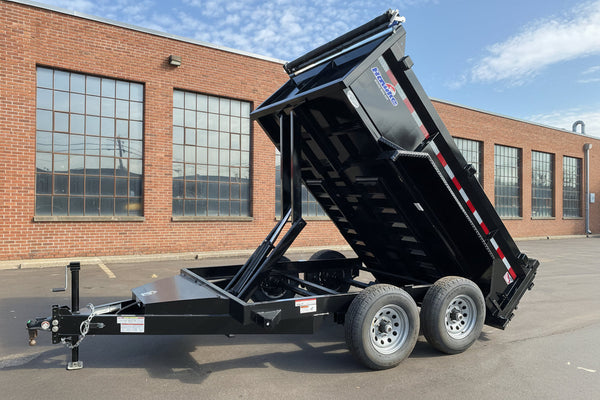 Dump Trailer 6'x10' Black Hawke 9900 GVWR with Ramps Ron's Toy Shop, Inc.
