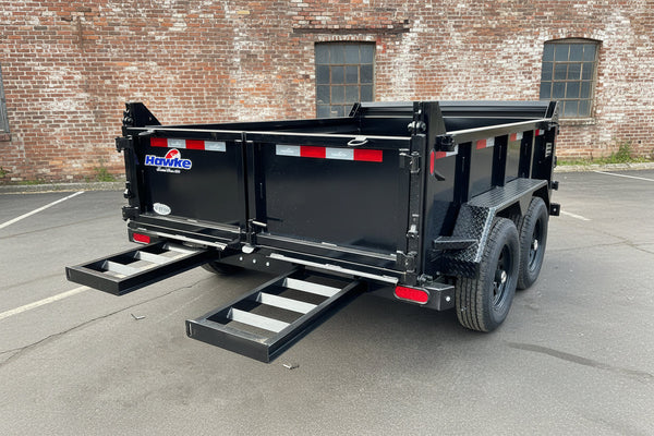 Dump Trailer 6'x10' Black Hawke 9900 GVWR with Ramps Ron's Toy Shop, Inc.