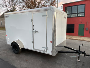 Enclosed Cargo Trailer 6'x12' White RAMP Car Mate 6"up Car Mate Trailers