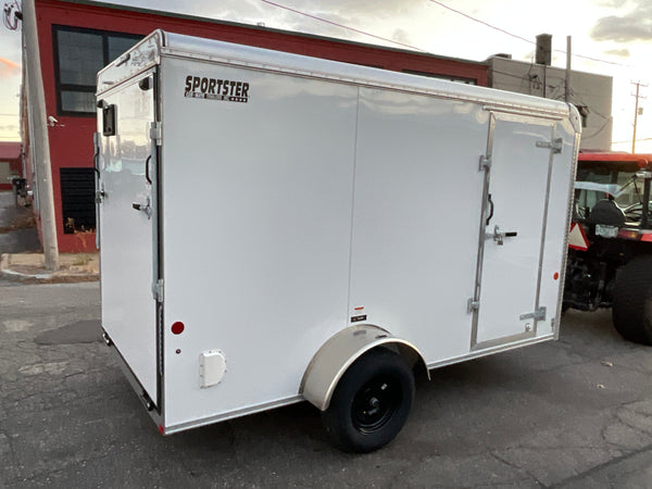 Enclosed Cargo Trailer 6'x12' White RAMP Car Mate 6"up Car Mate Trailers