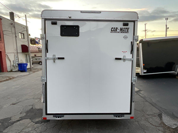 Enclosed Cargo Trailer 6'x12' White RAMP Car Mate 6"up Car Mate Trailers