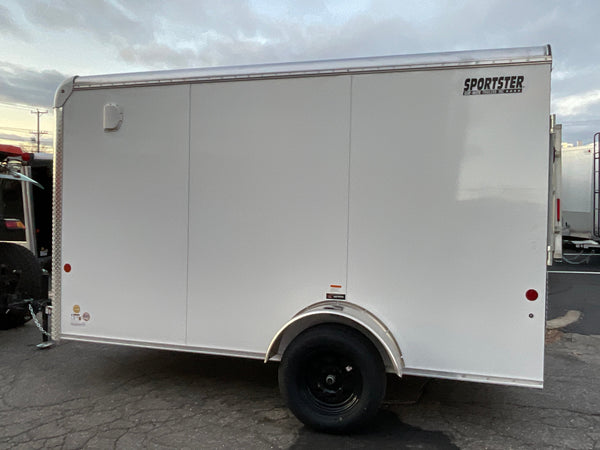 Enclosed Cargo Trailer 6'x12' White RAMP Car Mate 6"up Car Mate Trailers