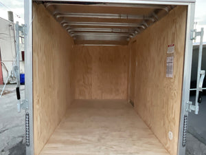 Enclosed Cargo Trailer 6'x12' White RAMP Car Mate 6"up Car Mate Trailers