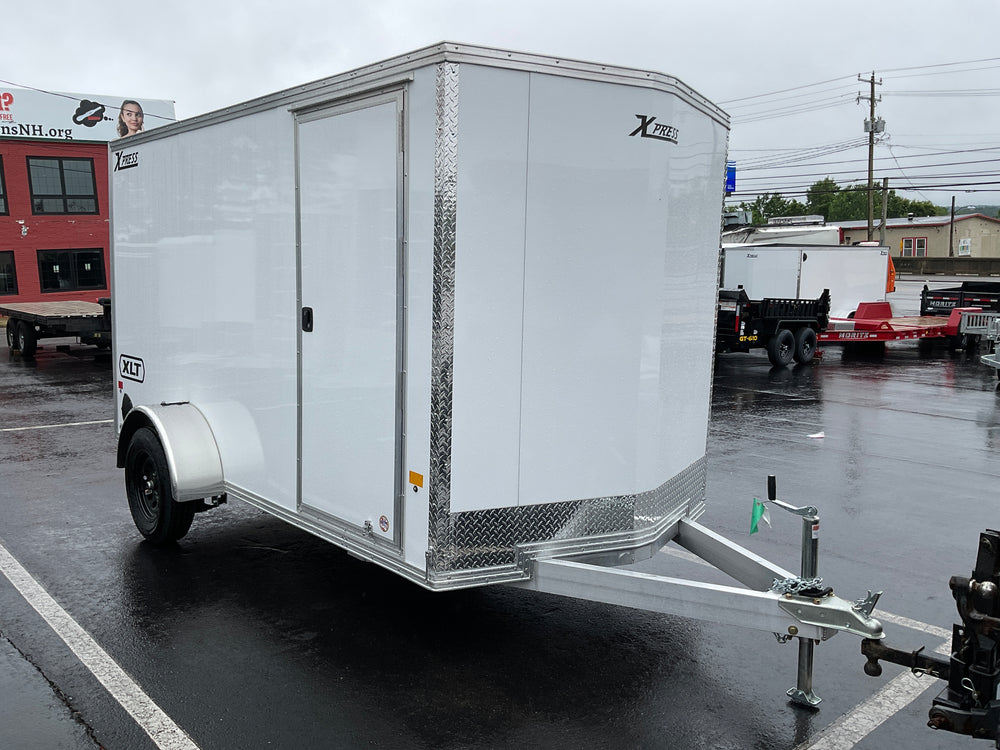 Enclosed Aluminum Cargo Trailer 6’x12′ WHITE RAMP Xpress XLT Pro Series - 6" up