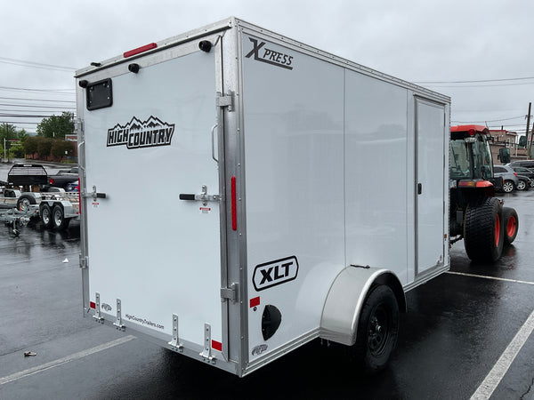 Enclosed Aluminum Cargo Trailer 6’x12′ WHITE RAMP Xpress XLT Pro Series - 6" up High Country Trailers