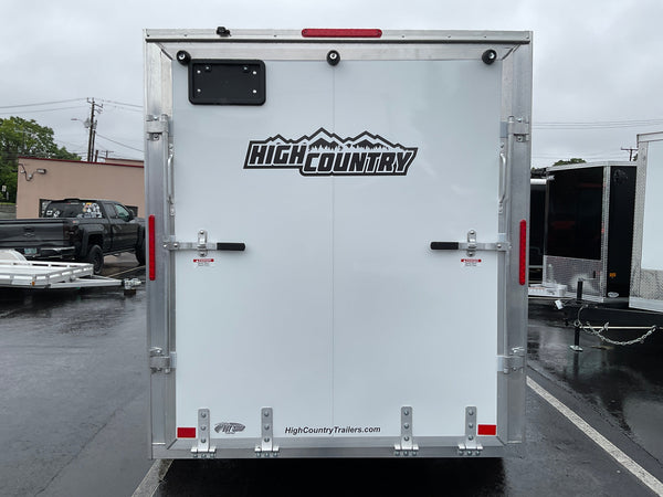 Enclosed Aluminum Cargo Trailer 6’x12′ WHITE RAMP Xpress XLT Pro Series - 6" up High Country Trailers
