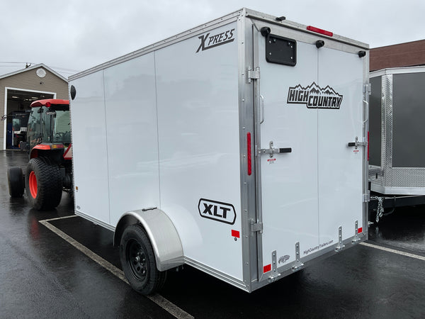 Enclosed Aluminum Cargo Trailer 6’x12′ WHITE RAMP Xpress XLT Pro Series - 6" up High Country Trailers