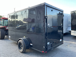 Panther Cargo Trailer 6'x12' Black Black Out RAMP Single Axle Panther Cargo Trailers