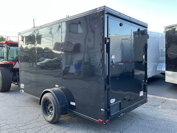 Panther Cargo Trailer 6'x12' Black Black Out RAMP Single Axle Panther Cargo Trailers