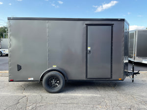Panther Cargo Trailer 6'x12' Charcoal Black Out RAMP Single Axle Panther Cargo Trailers