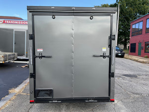 Panther Cargo Trailer 6'x12' Charcoal Black Out RAMP Single Axle Panther Cargo Trailers